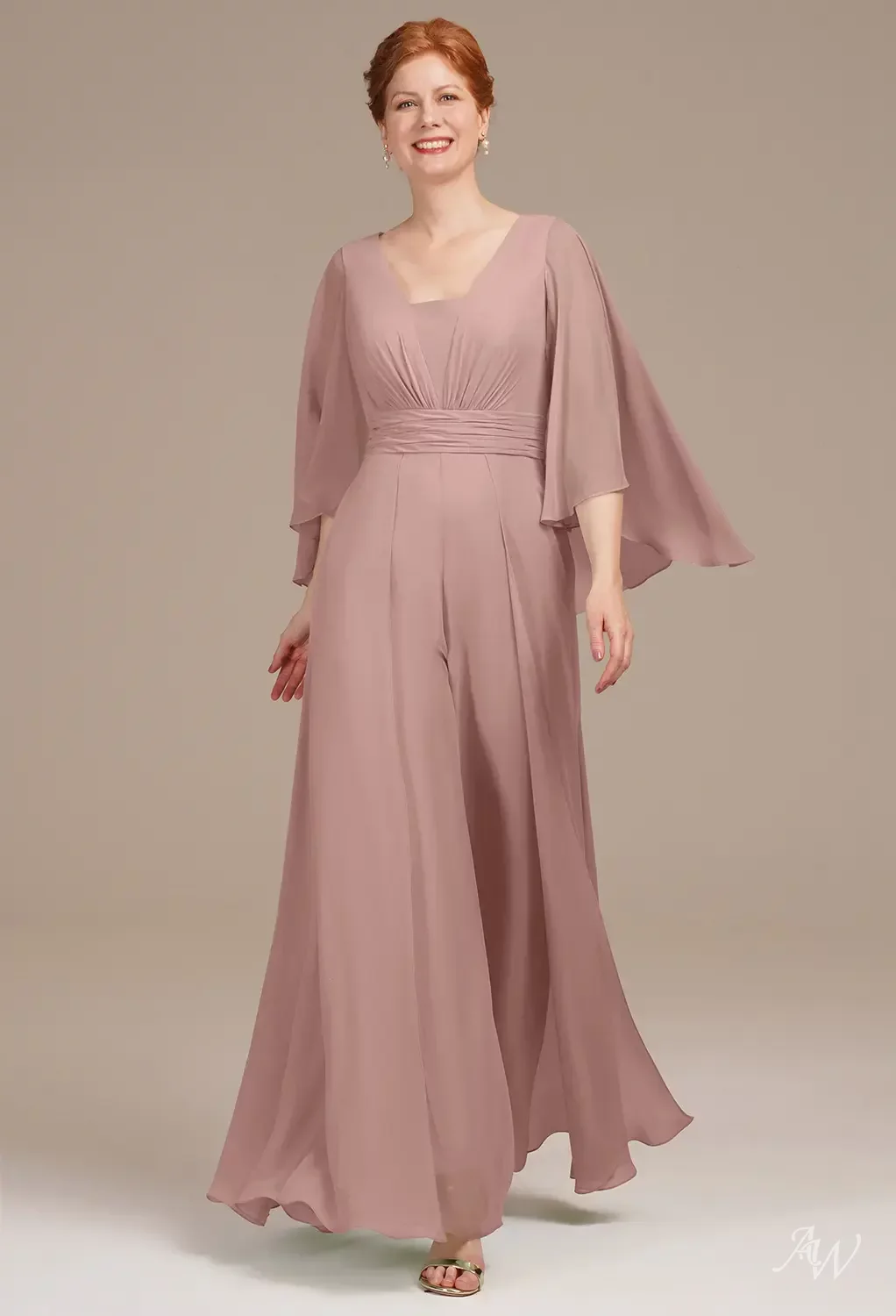 AW Bessie Dusty Rose Mother of the Bride Dresses | AW.Bridal