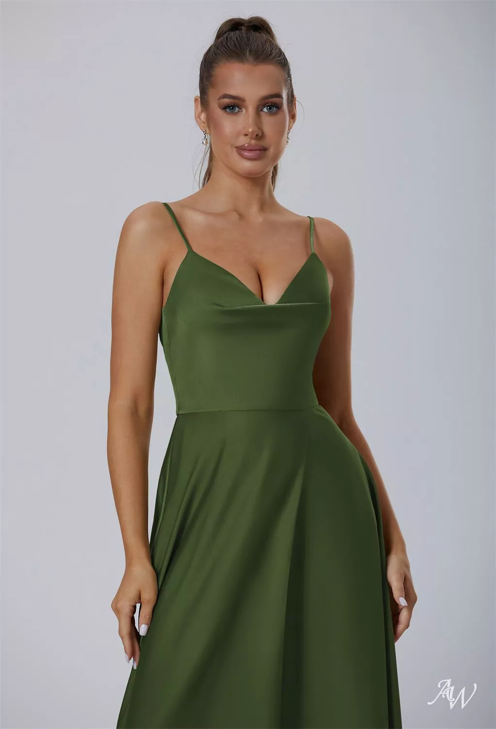 chinese dress ladies Adelina Twisted Front Slit Midi Dress – VICI main image 0