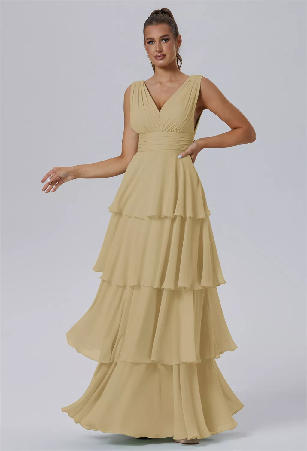 Champagne, Nude Bridesmaid Dresses | AW.Bridal