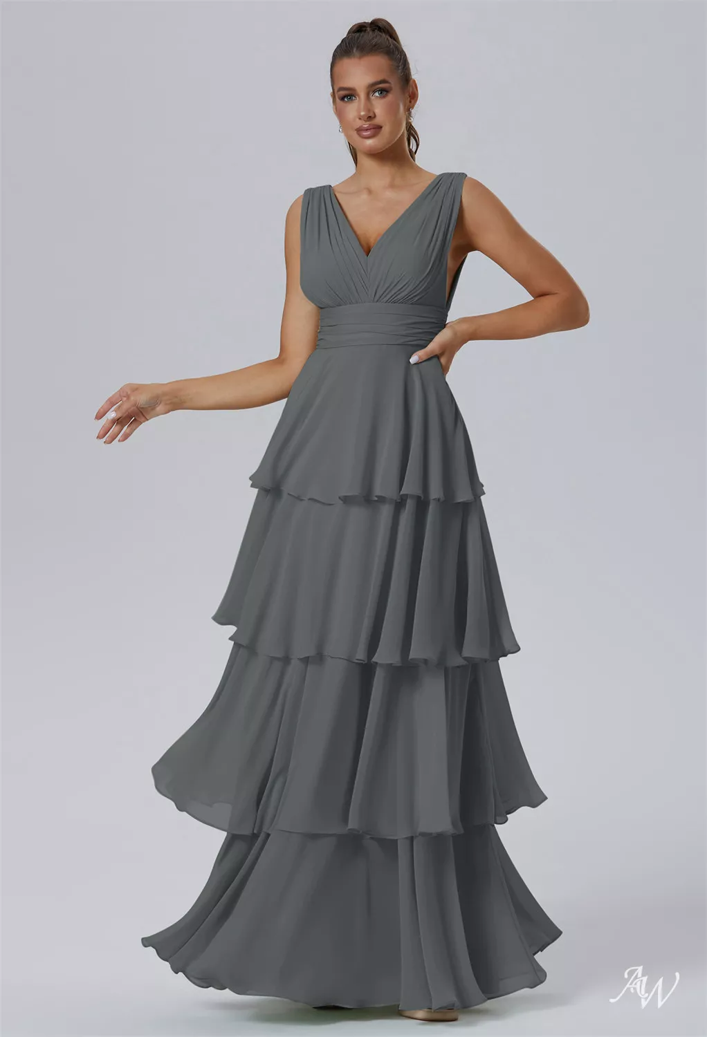 steel grey dress Gray Satin Bridesmaid Sheath Floor-Length back bodice Steel Grey Dress - Etsy