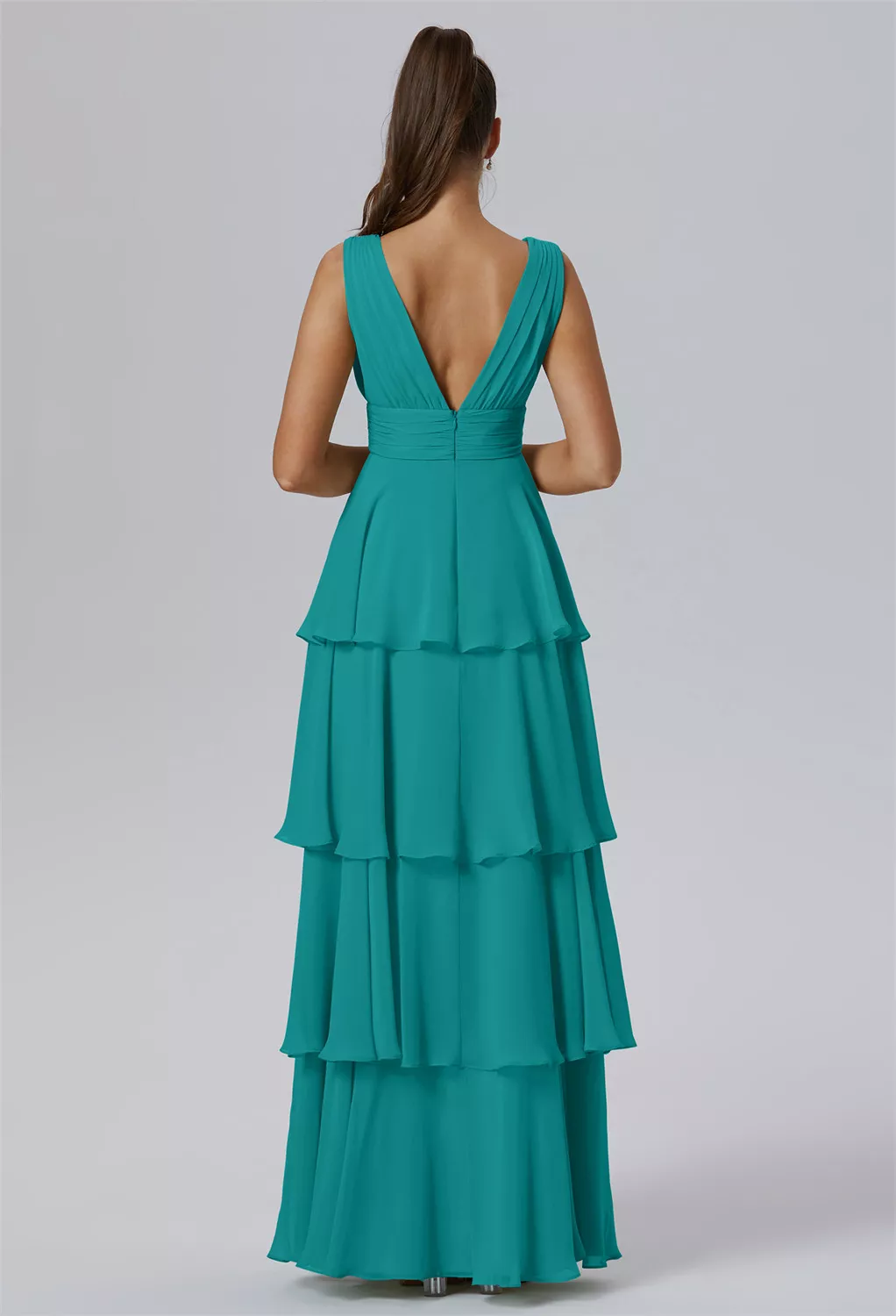 turquoise chiffon cocktail dress Brittany Chiffon Maxi Dress