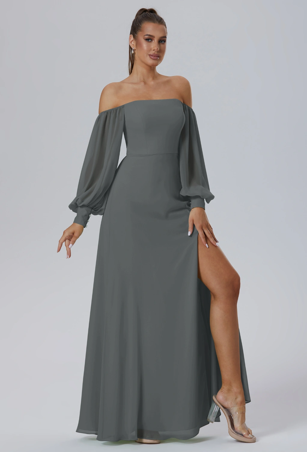 chinese dress ladies Ever-Pretty Plus Size Glitter V-Neck Pleated Long Sleeve Midi Sequin Dress Vestido Con Lentejuelas