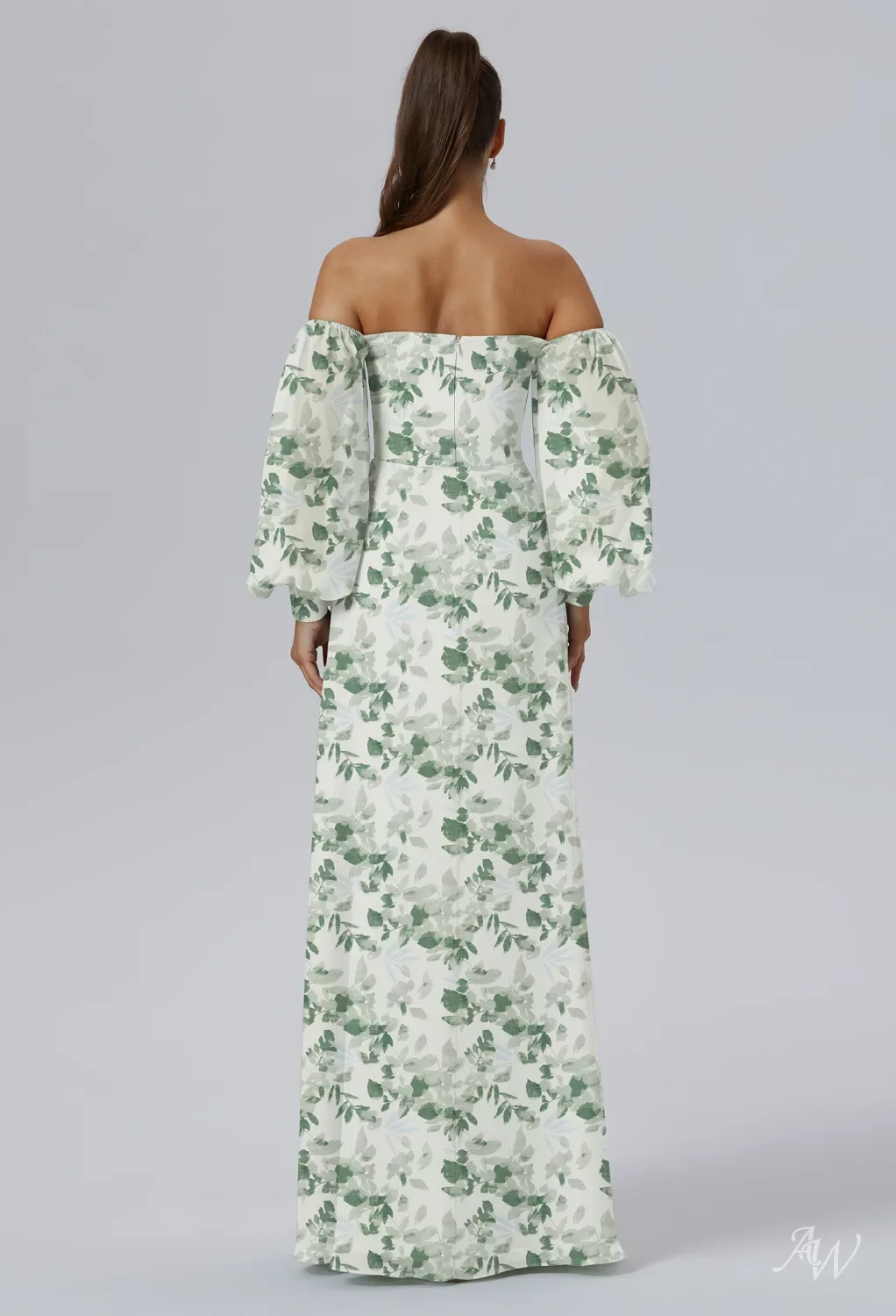 green emerald velvet dress Ladivine SF047 Prom Dress - Off White main image 1
