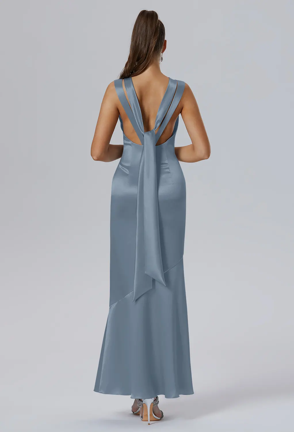 Slate Gray Black Tie Wedding Guest Dresses