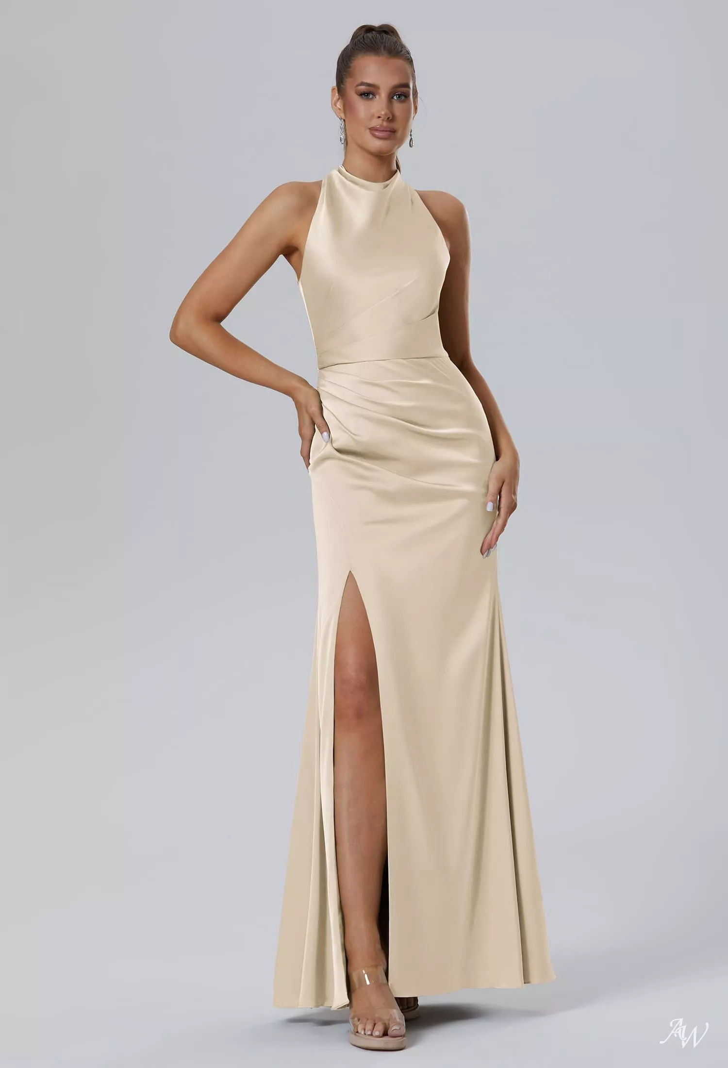 AW Maharaol Champagne Bridesmaid Dresses