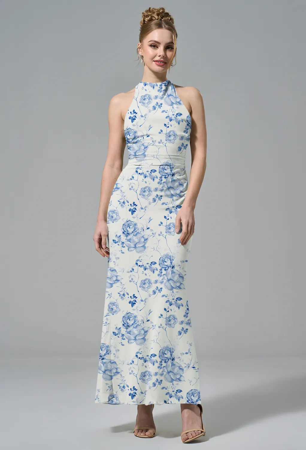 Blue Botanical Floral Garden Wedding Guest Dresses Page 2 | AW.Bridal