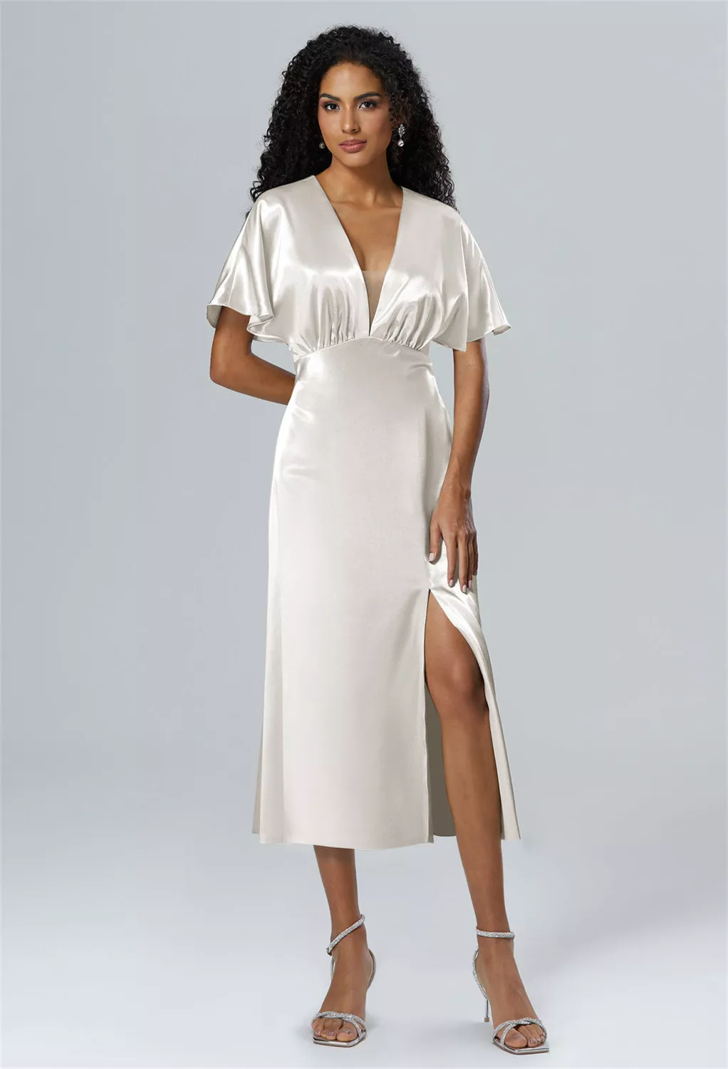slim fit dress slacks White Fit-and-Flare Mini Dress