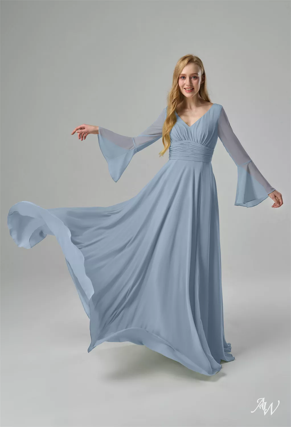 AW Albertine Light Dusty Blue Bridesmaid Dresses
