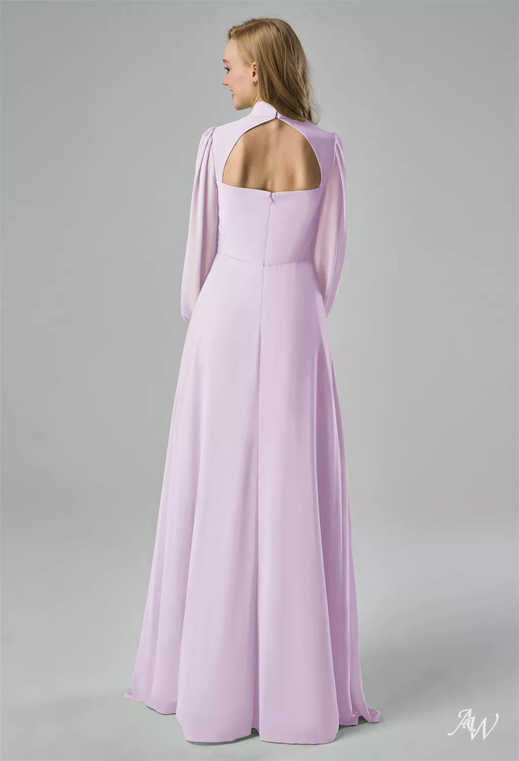 blue dress for baby girl Wisteria Ruched Empire Halter Floor Length Chiffon Bridesmaid Gown