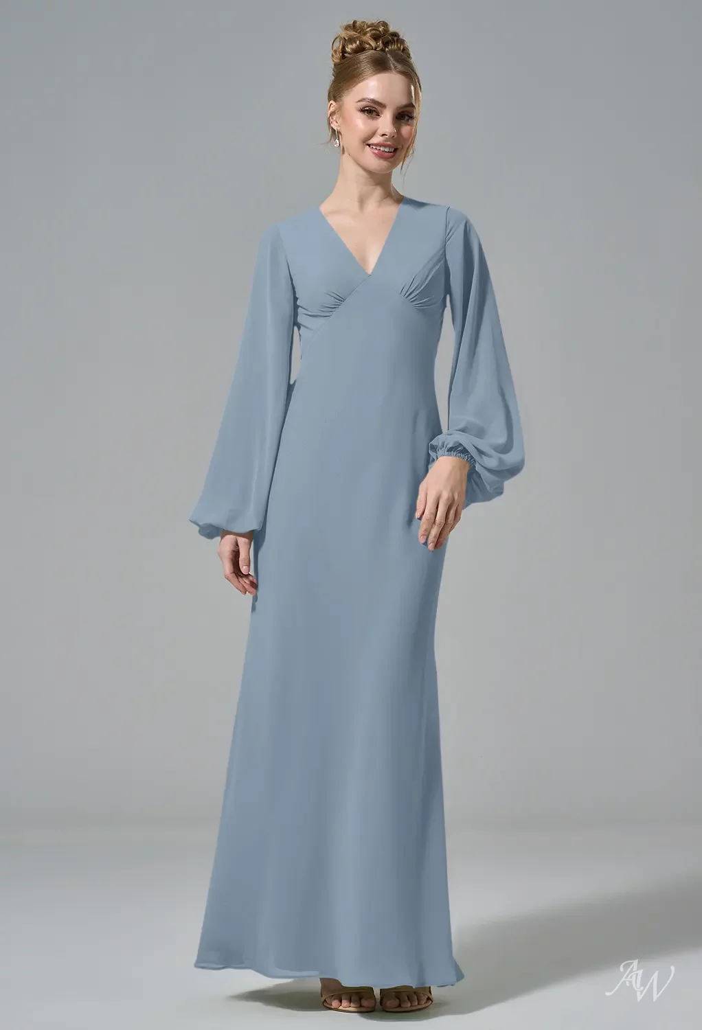 hyacinth blue dress Hyacinth House French Blue Floral Toile Christina Maxi Dress French Blue Floral Toile / XL