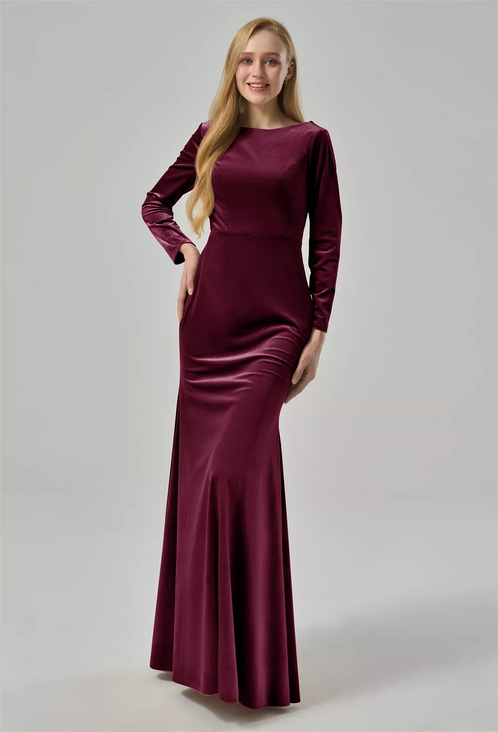 blush and rose gold bridesmaid dresses Stunning Sheath Blush Pink Silk Satin Long Bridesmaid Dress DM4070202 –  Dressmeet main image 1