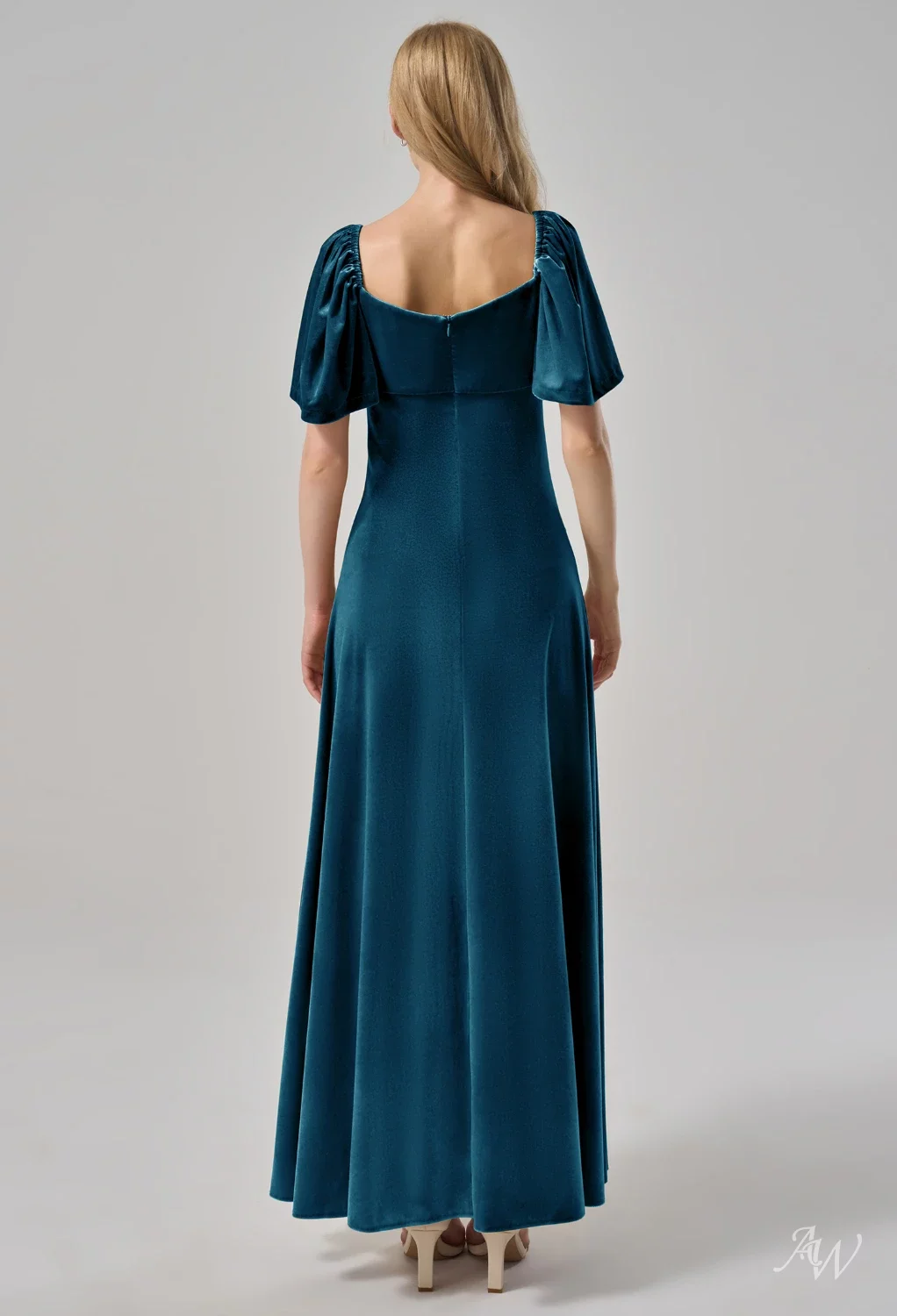 formal lace maxi dress Velvi - Dahlia Gown - Black - Tulle & Caped wedding dress scoop neckline Green Green mother of Primary color:Blush