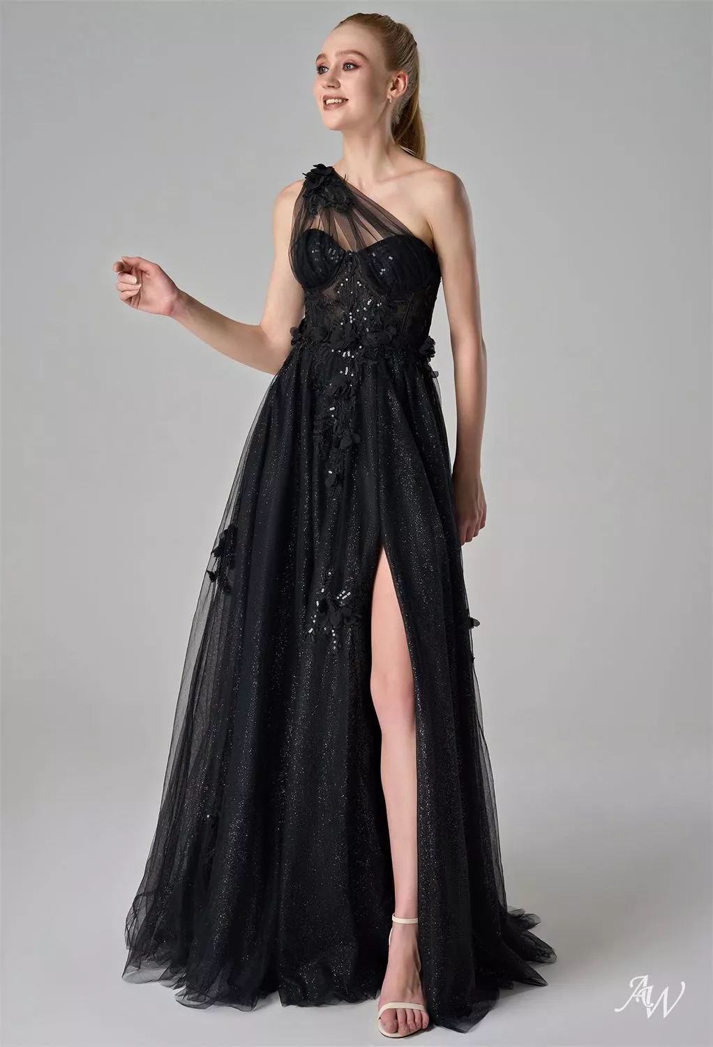 annabelle in black dress Annabelle Black Cowl Neck Midi Dress main image 0