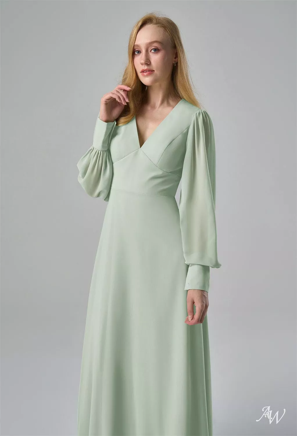puff sleeve sage green dress Ruched Sweetheart Puffy Sleeve Satin Ball Gown
