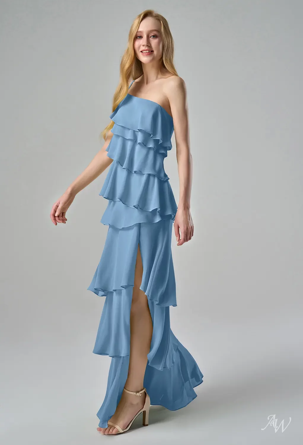 AW Miah Dusty Blue Bridesmaid Dresses | AW.Bridal