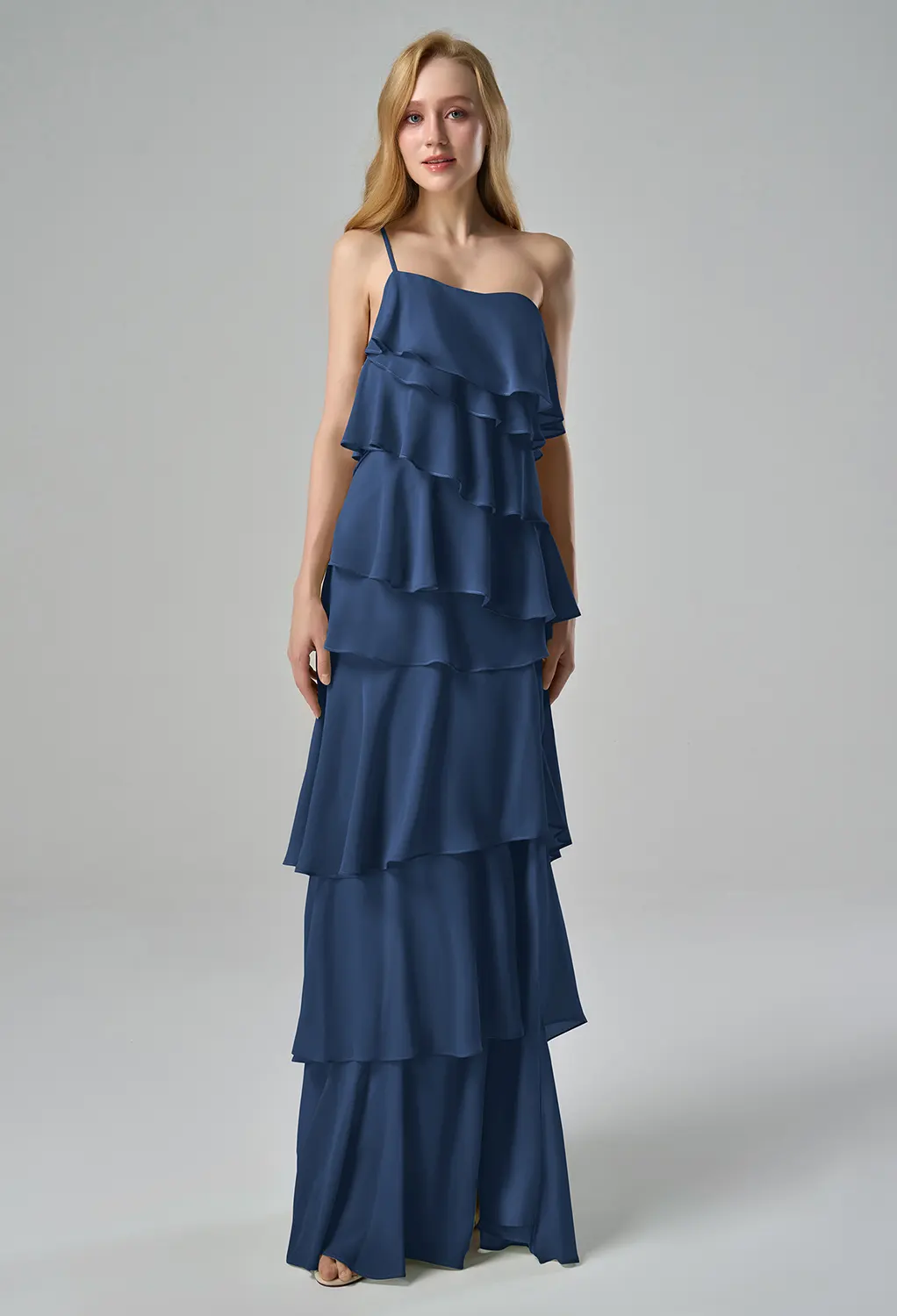 navy blue country bridesmaid dresses Off Shoulder Navy Blue Mermaid Satin Cheap Long Custom Bridesmaid Dres   MarryLover