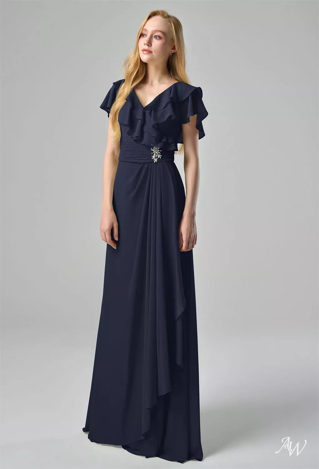 AW Elodie Dark Navy Bridesmaid Dresses | AW.Bridal