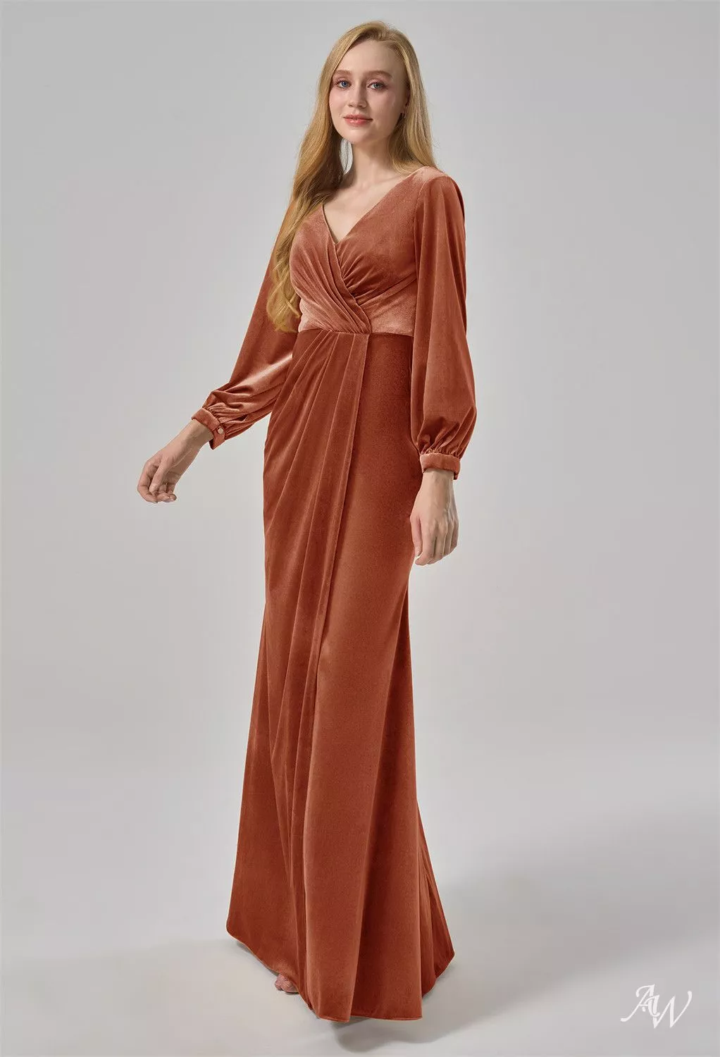 Long Burnt Orange Formal Dress Bridesmaid Dress Burnt Orange Fall Colors  For Wedding Dresses Burnt Orange