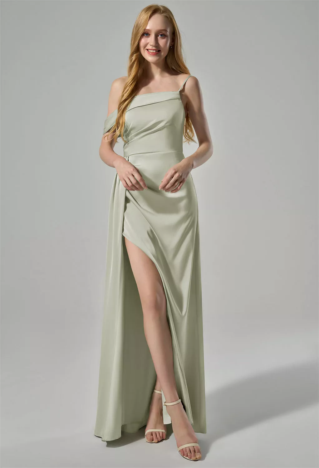 green emerald velvet dress Sage Green Beach Elegant Wedding Party Dress Long Length Evening Dress Lady  Formal Dress (BM283LA) – DaisyFormals-Bridesmaid and Formal Dresses in 59+  Colors main image 0