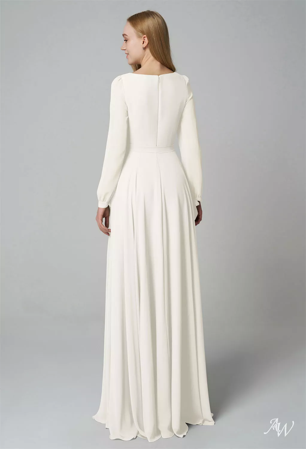ivory bridesmaid dresses Front Slit The dress is made from a comfortable satin material Ivory Bridesmaid Dresses