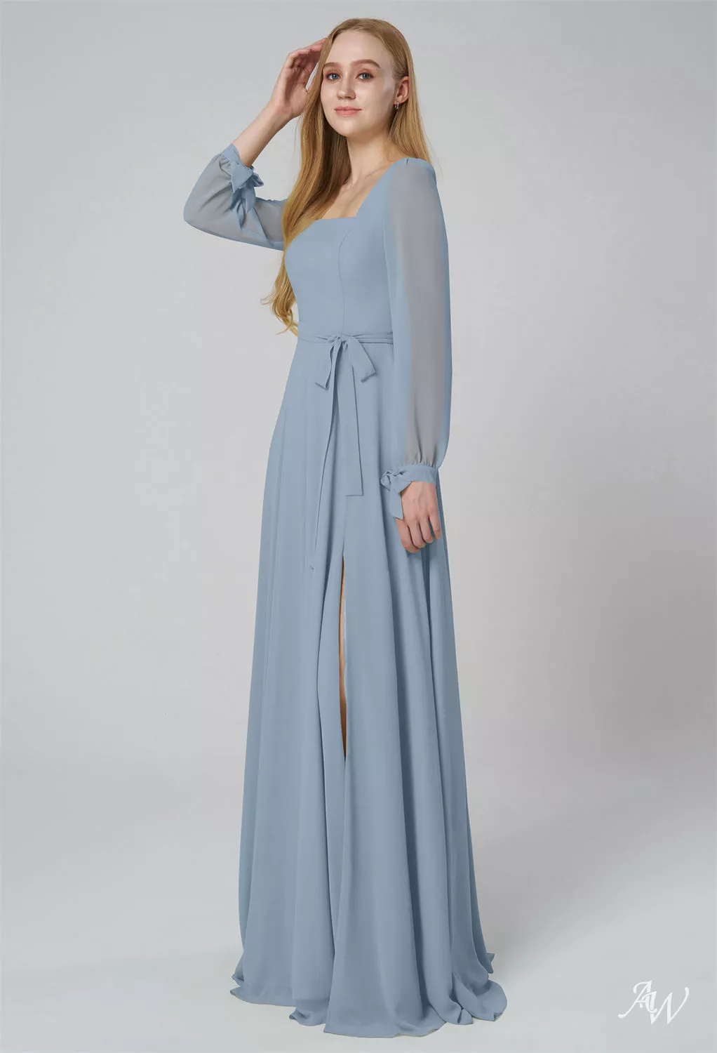 AW Syed Light Dusty Blue Bridesmaid Dresses | AW.Bridal