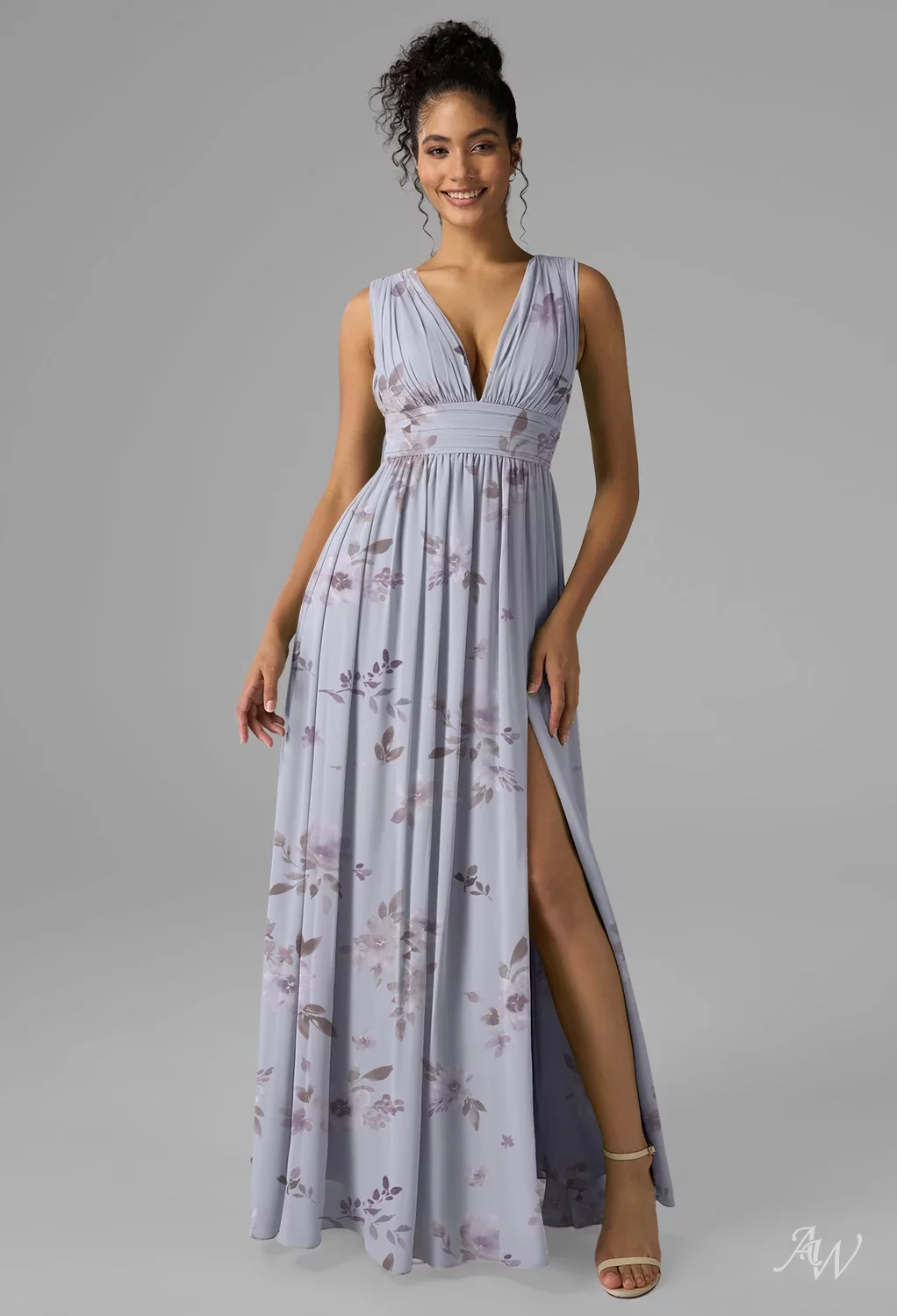 AW Georgina Lavender Mist Floral Bridesmaid Dresses | AW.Bridal