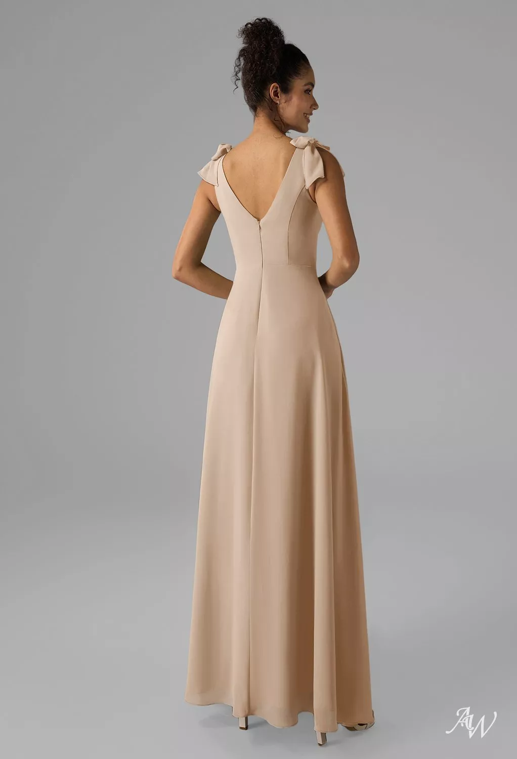 beaded strap dress Beaded Straps V-neck Lace Elegant Champagne A-line Wedding Dress, White