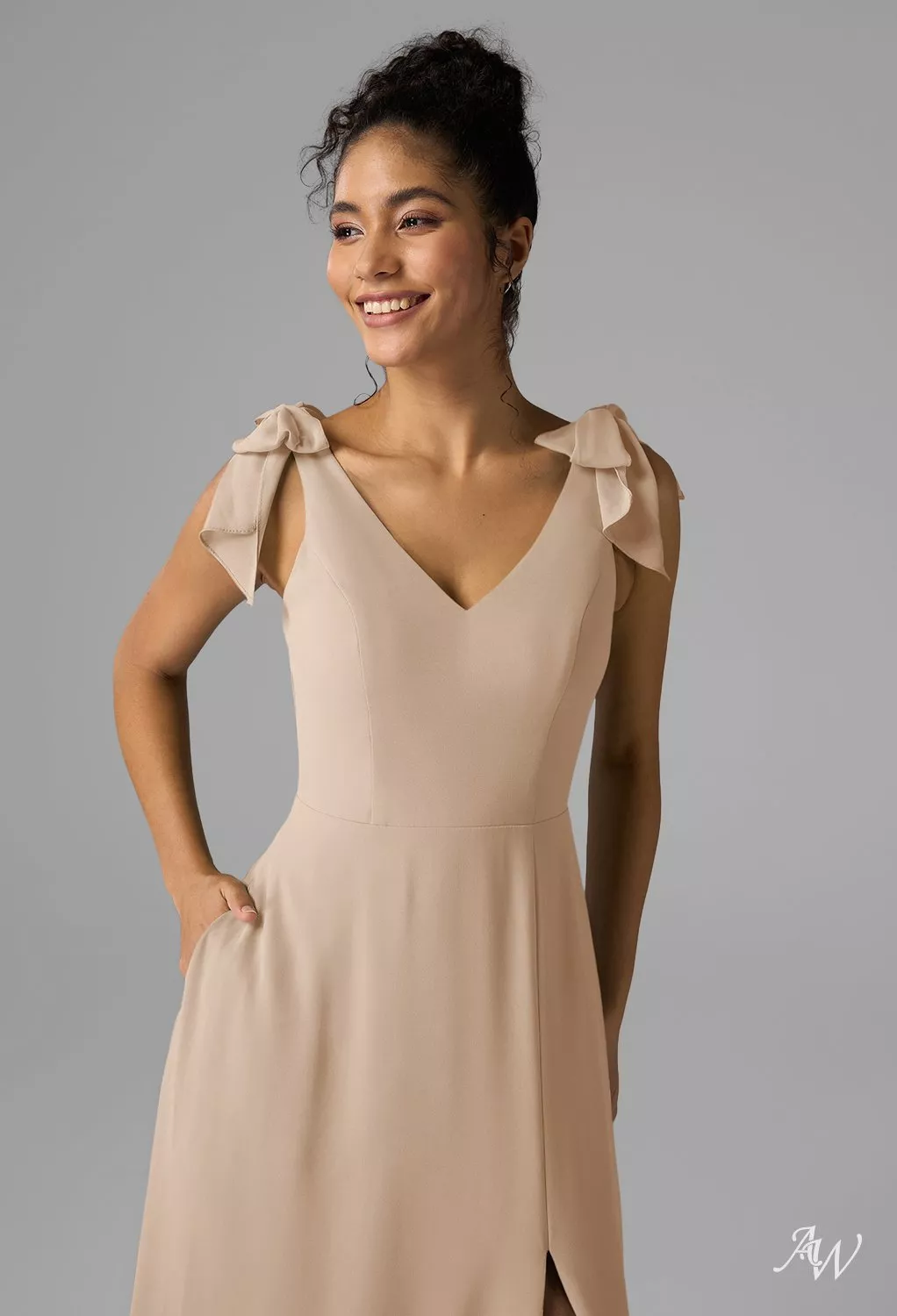 AW Ashleigh Champagne Bridesmaid Dresses | AW.Bridal