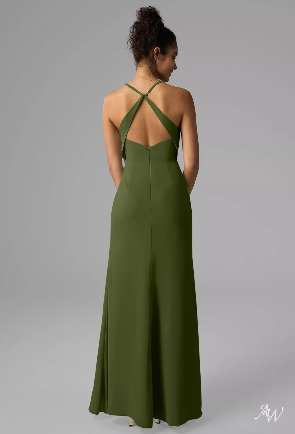 AW Aiza Green Olive Bridesmaid Dresses | AW.Bridal