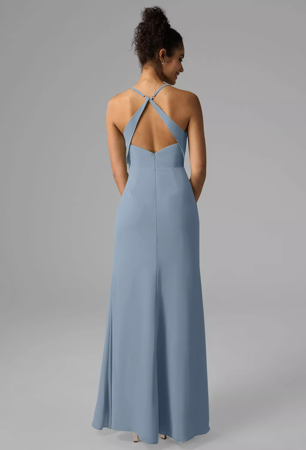 Light Dusty Blue Country Wedding Guest Dresses | AW.Bridal