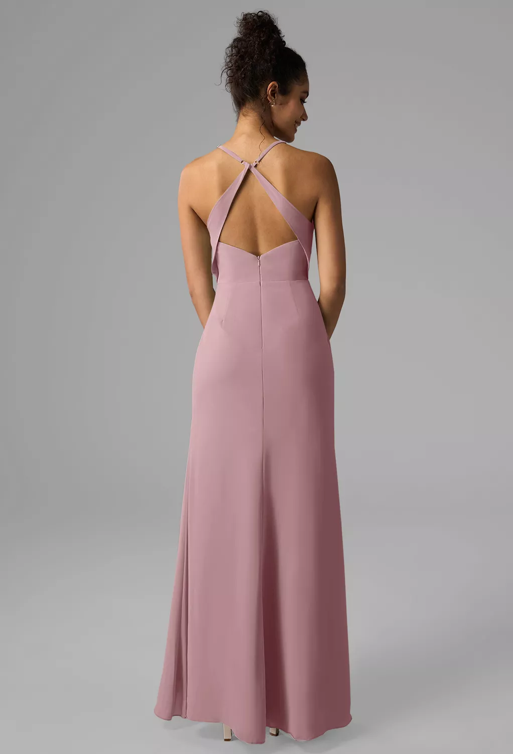 mauve beach dress Womens Mauve Tan Recycled Sari Strap Maxi Dress