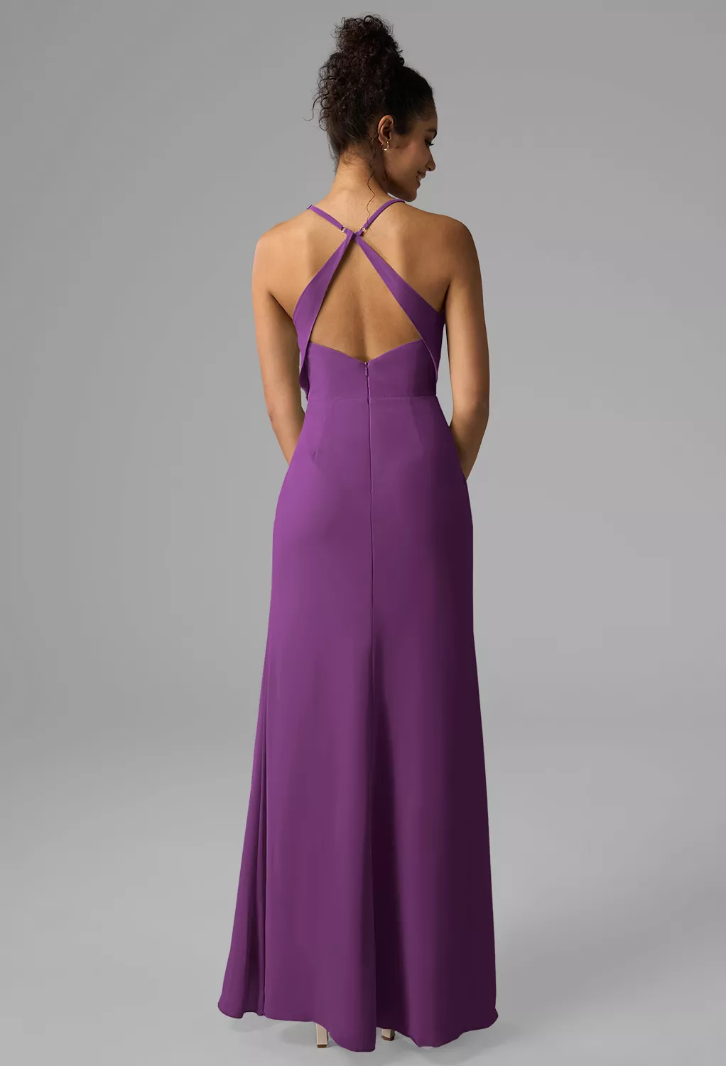 purple beach bridesmaid dresses Purple Lace Beaded Mermaid V-neck Off The Shoulder Bridesmaid Dresses main image 0