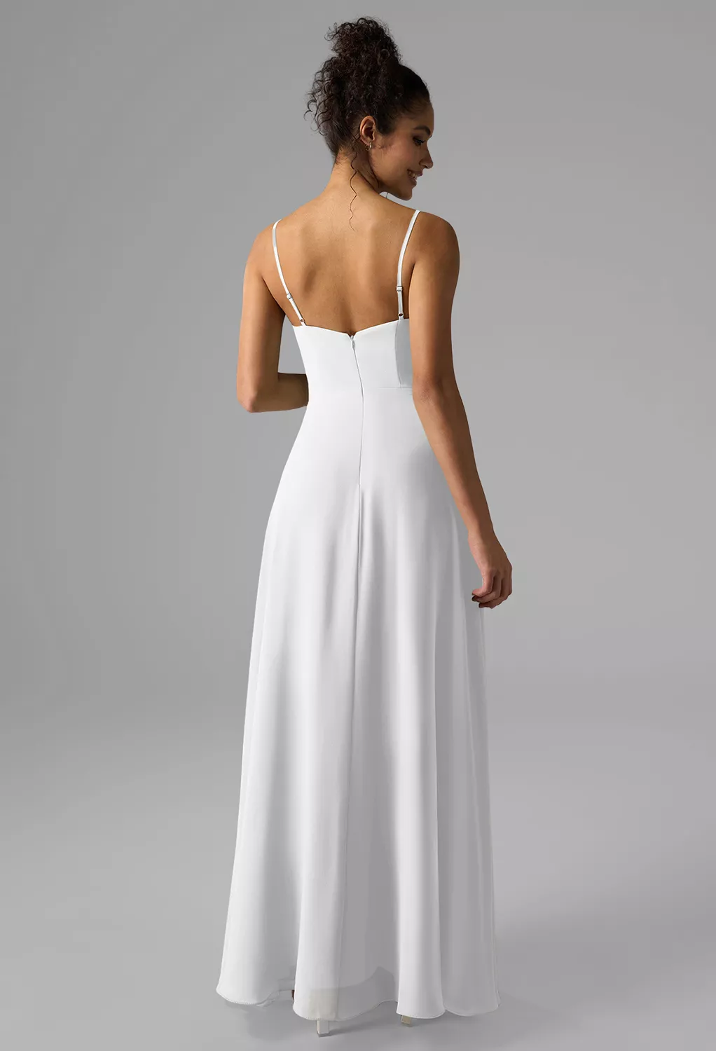 blue dress for baby girl Valentina White Maxi Bridesmaid Dress – Elegant Wedding Gown main image 0