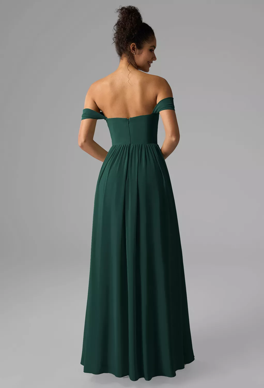 AW Roberta Dark Emerald  Floral Bridesmaid Dresses