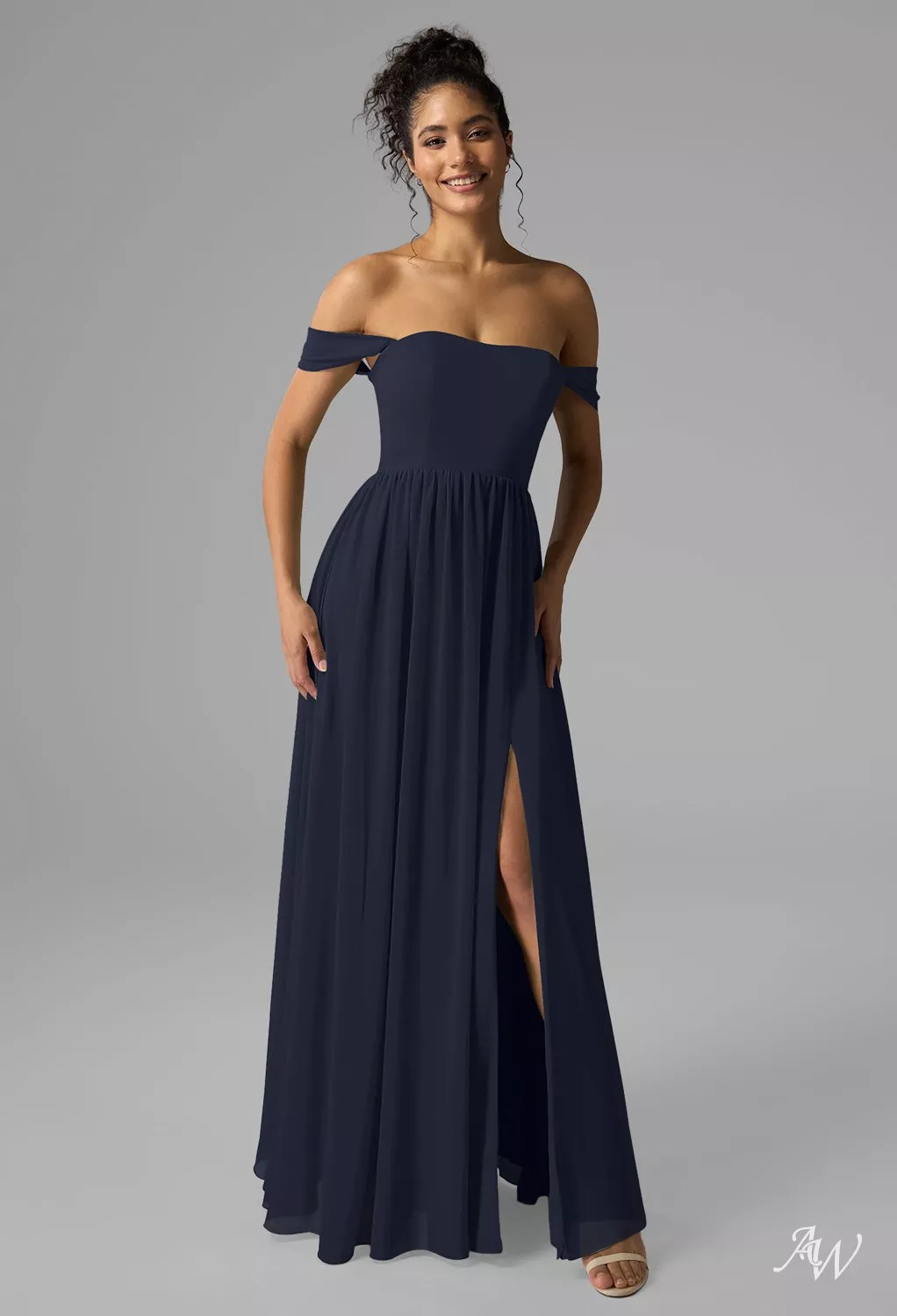jjs house bridesmaid dresses Navy Blue Strapless A-line Long Formal Dress, Navy Blue Evening Dress –  Cutedressy main image 1
