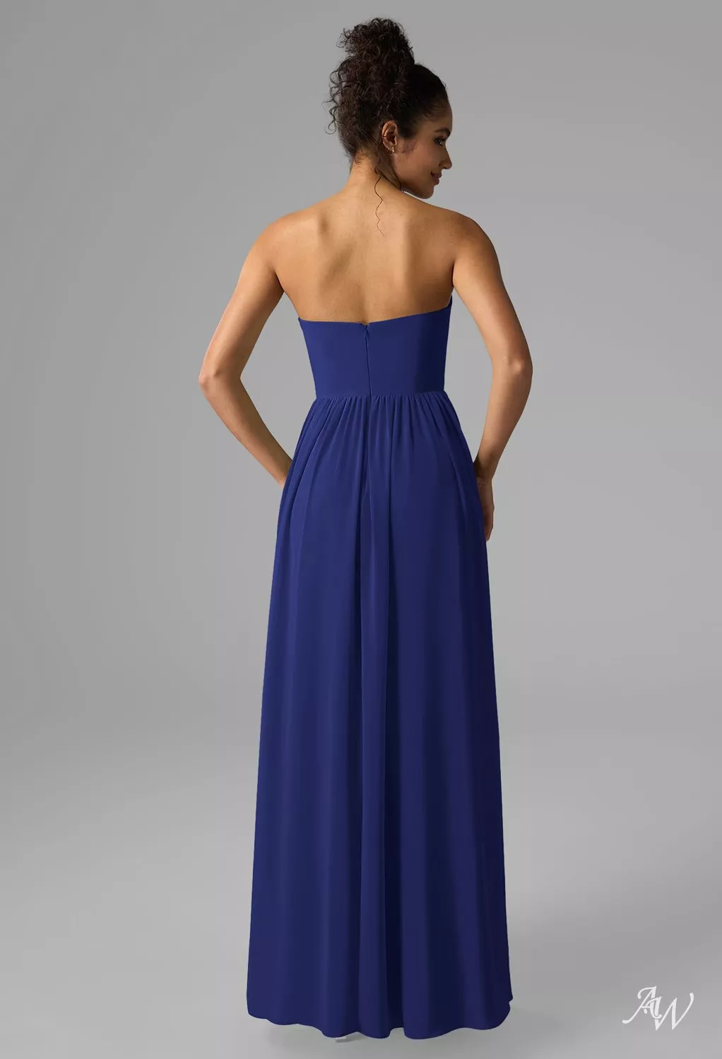 blue dress for baby girl Royal Blue One-Shoulder Side Slit Mermaid Long Evening Gown – Modsele main image 1