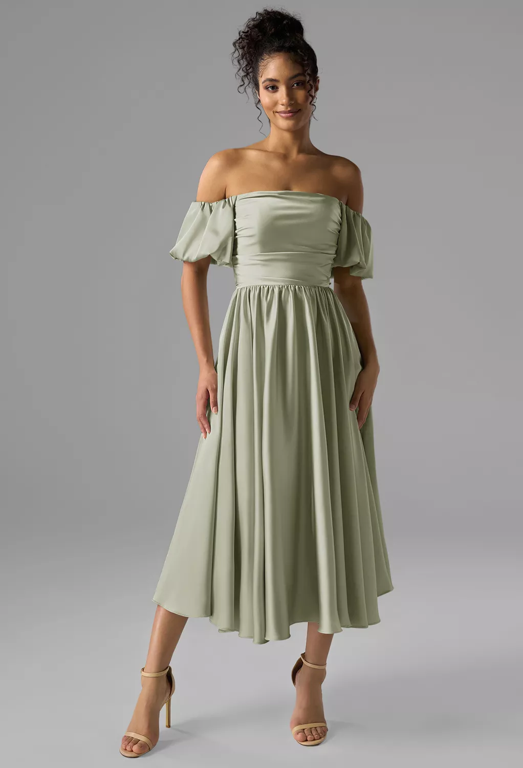 sachin and babi light blue dress Tea Length Cocktail Wedding Guest Dresses