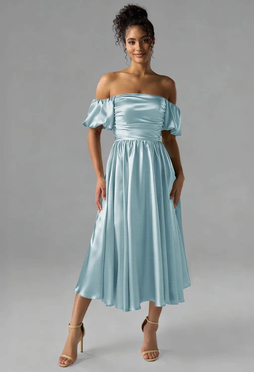 Stretch Satin Holiday Dresses