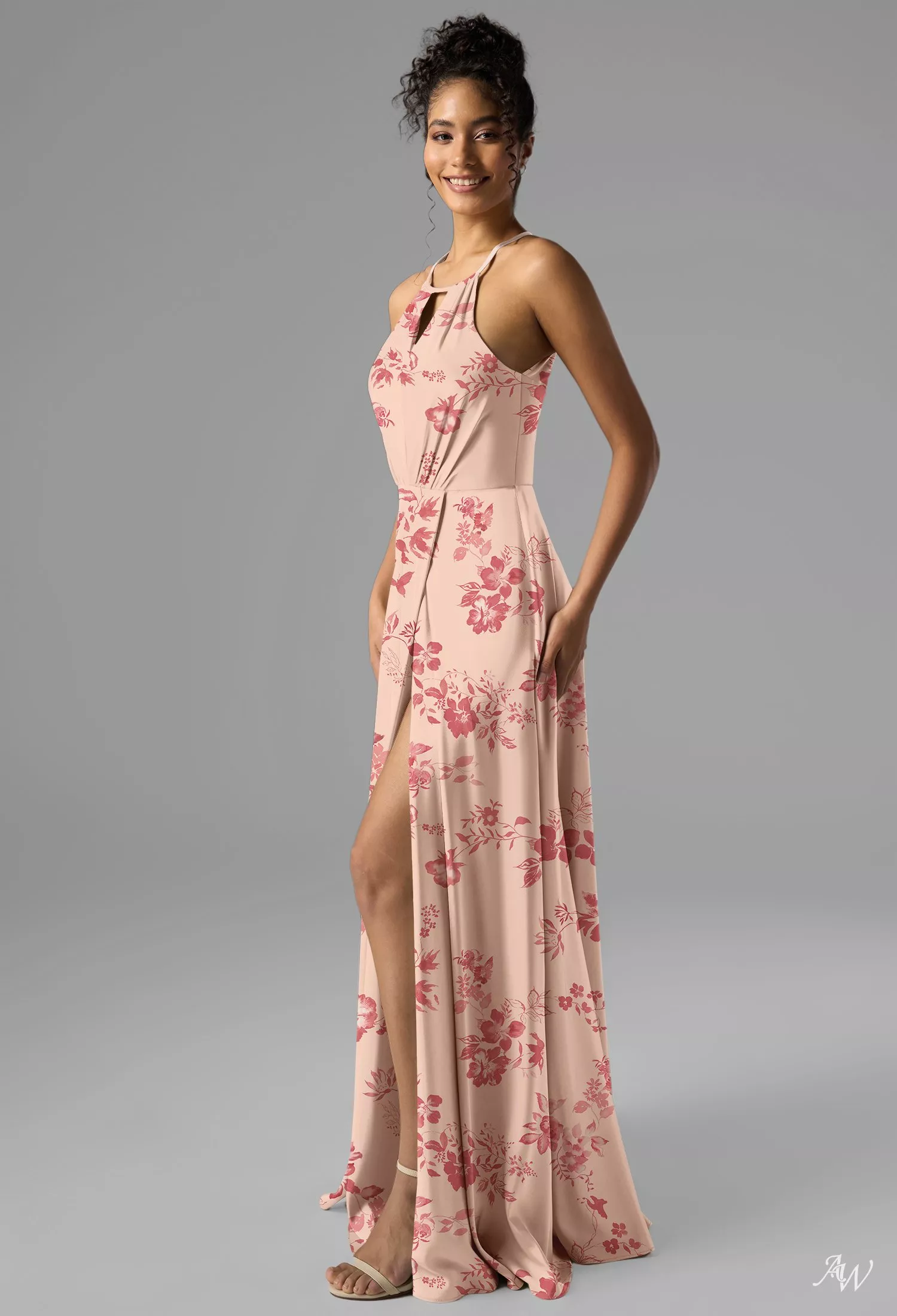 chinese dress ladies Cherry Blossom Bloom Silk Maxi Dress  Bolufe Boutique