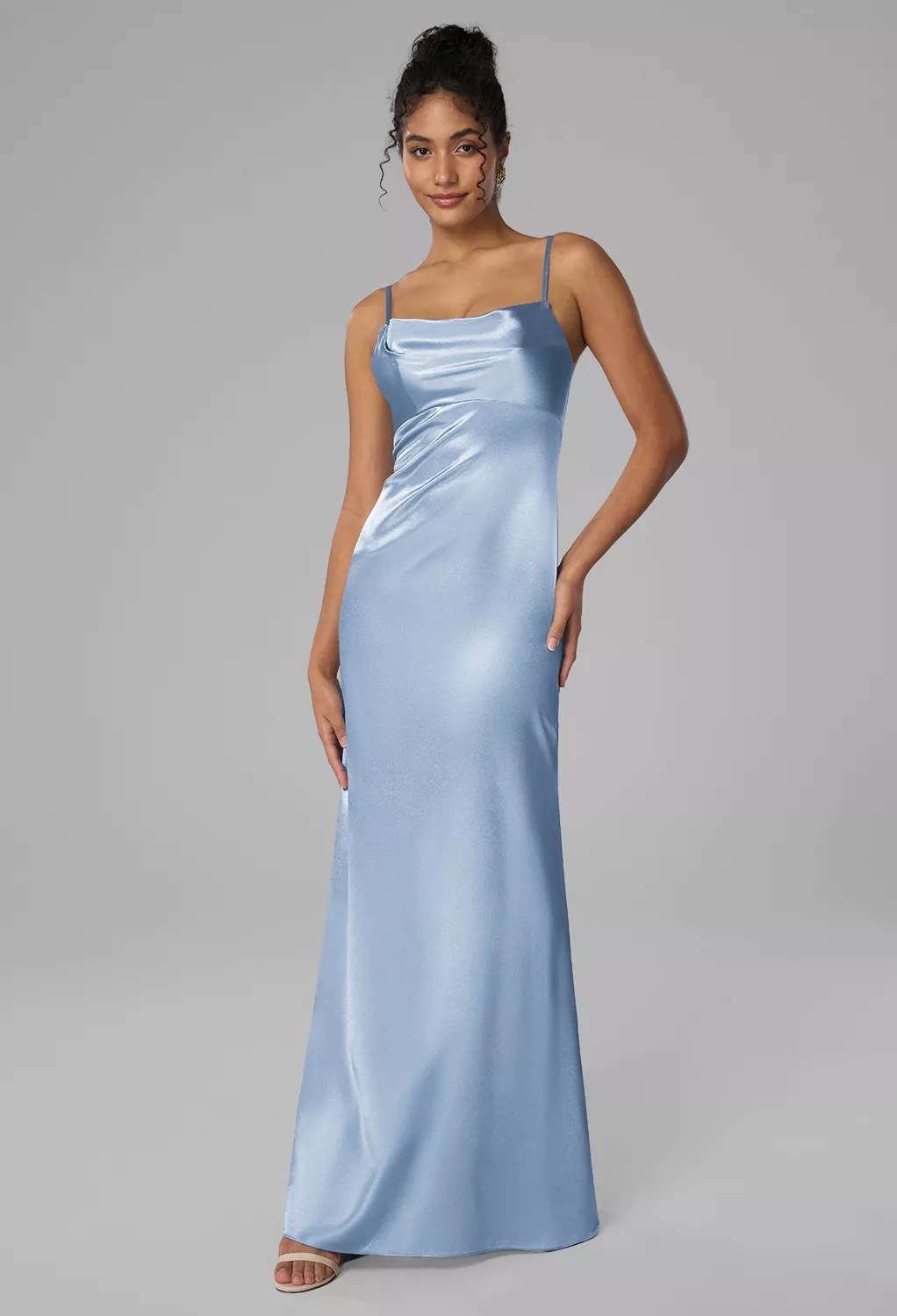 baby blue black tie dress Bae The Label main image 1