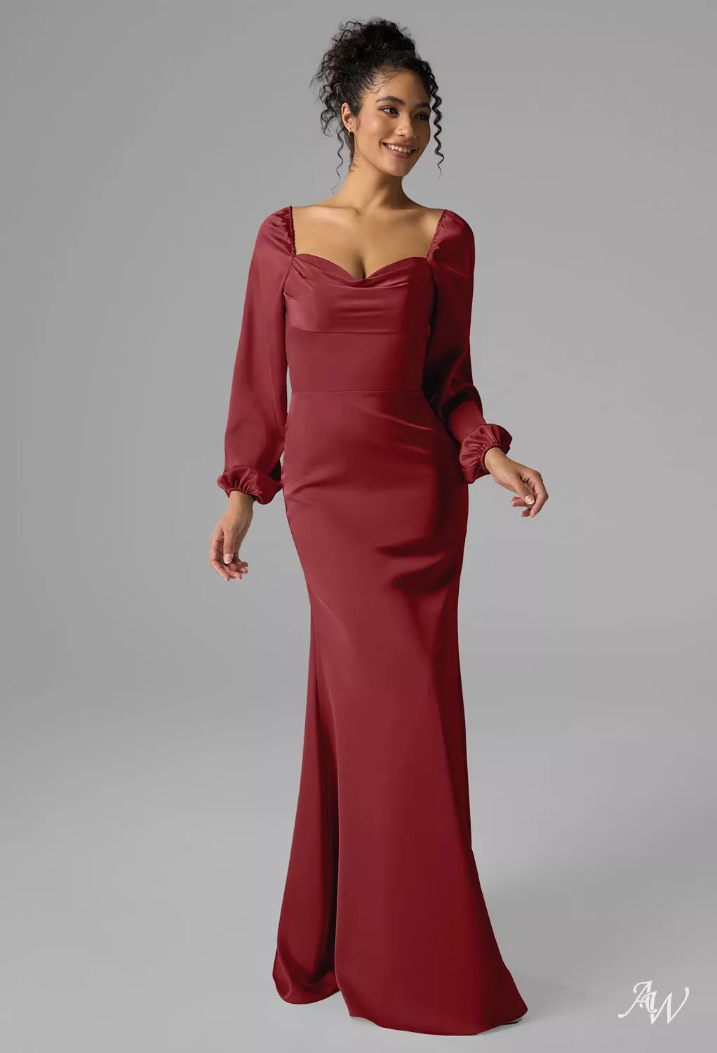 burgundy v neck lace dress Cathy Satin V-Neck Midi Dress - Burgundy