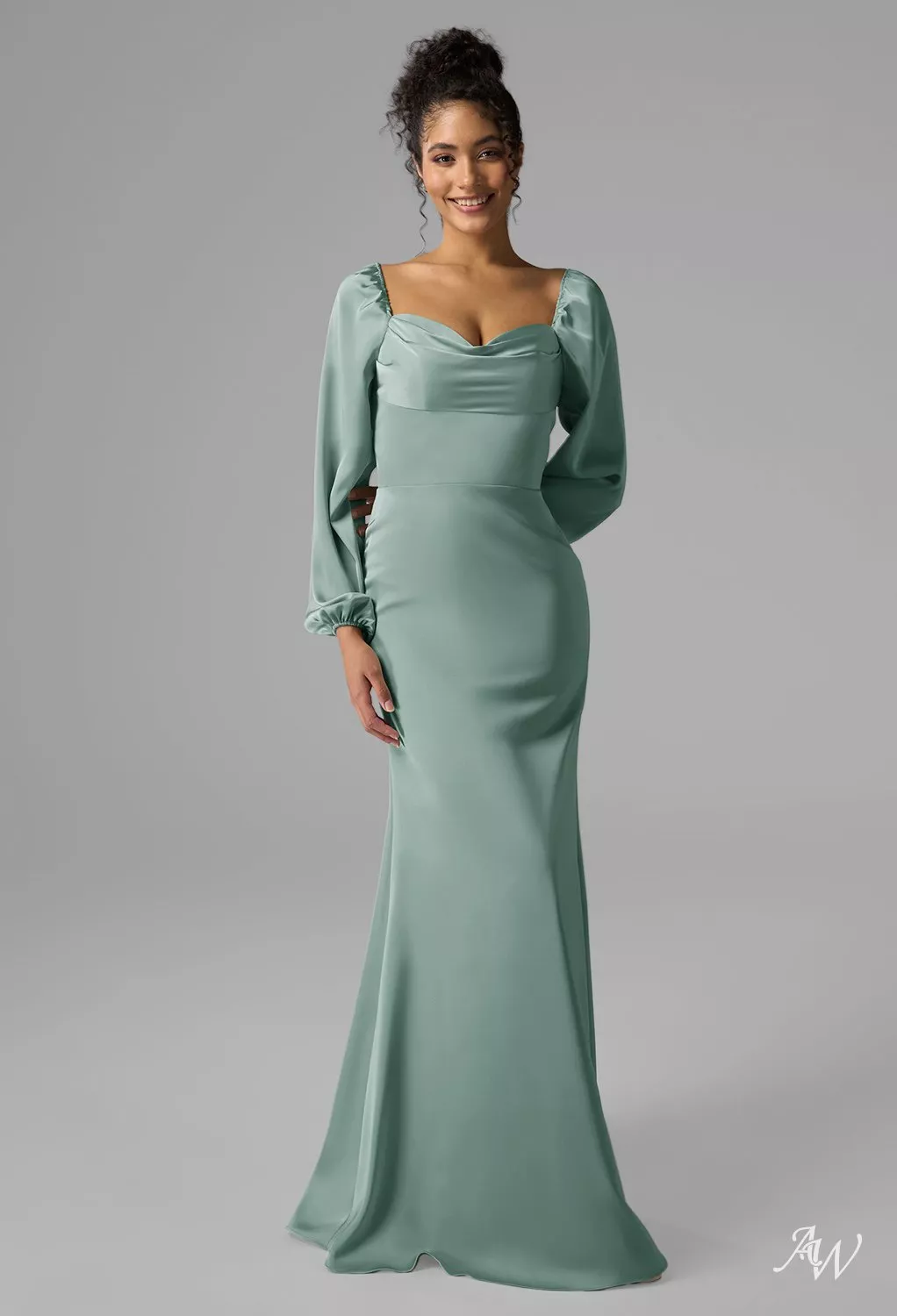 deep sea bridesmaid dresses AW Isobelle Satin Charmeuse this dress combines comfort
