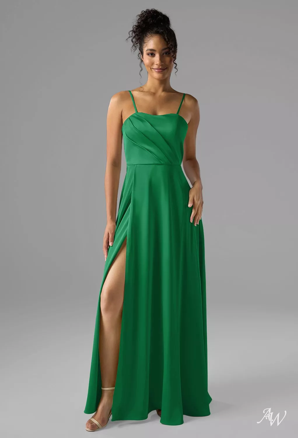 Silk Green Convertible Dress Dark Green Infinity Long Slit Dress,  Bridesmaid Dress, Wedding