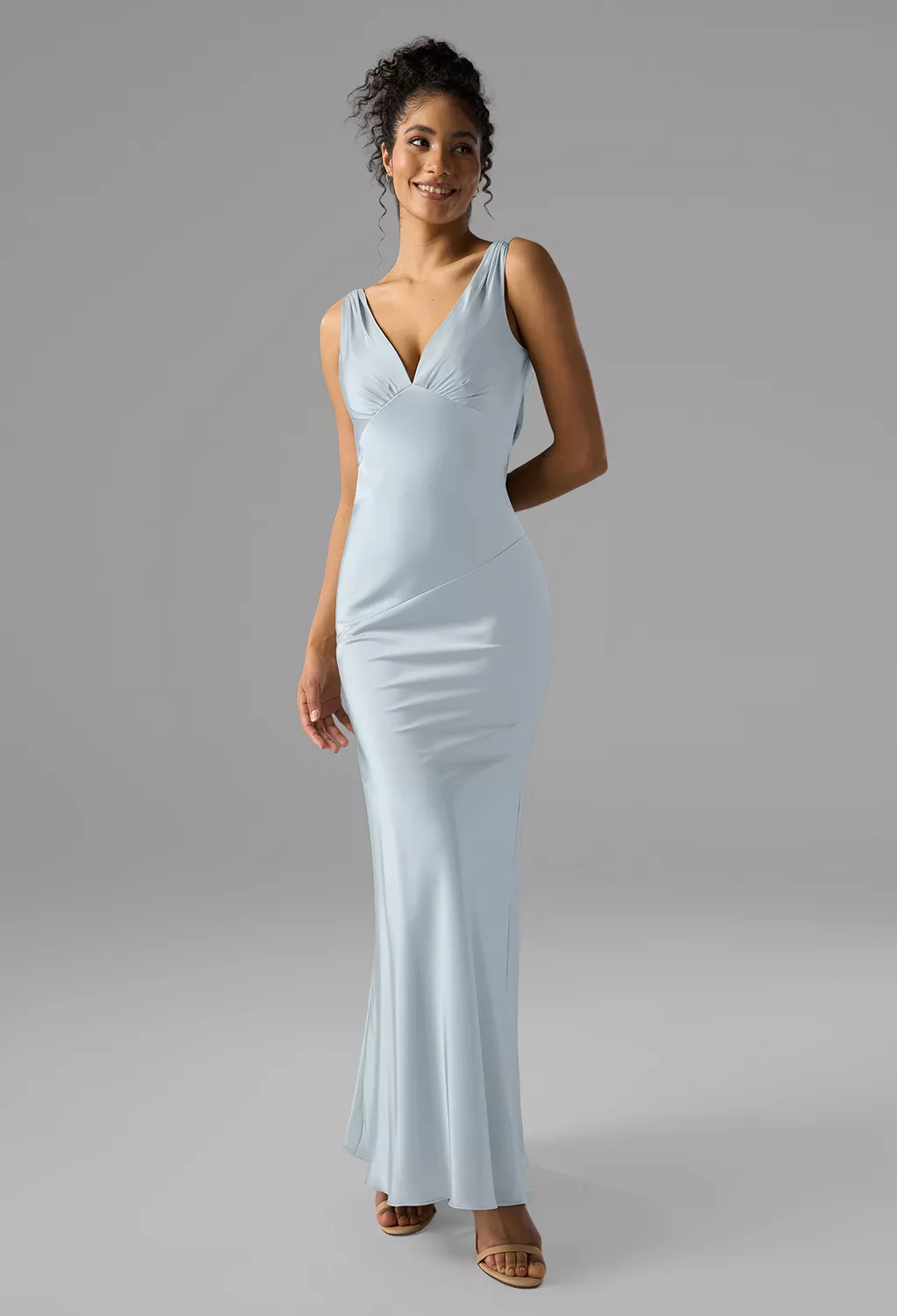 Baby Blue Fall Wedding Guest Dresses | AW.Bridal