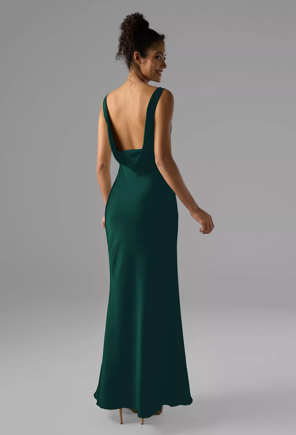 slim fit dress slacks Mismatched Emerald Green A-line Floor-length Bridesmaid Dresses, BD319 –  SposaBridal