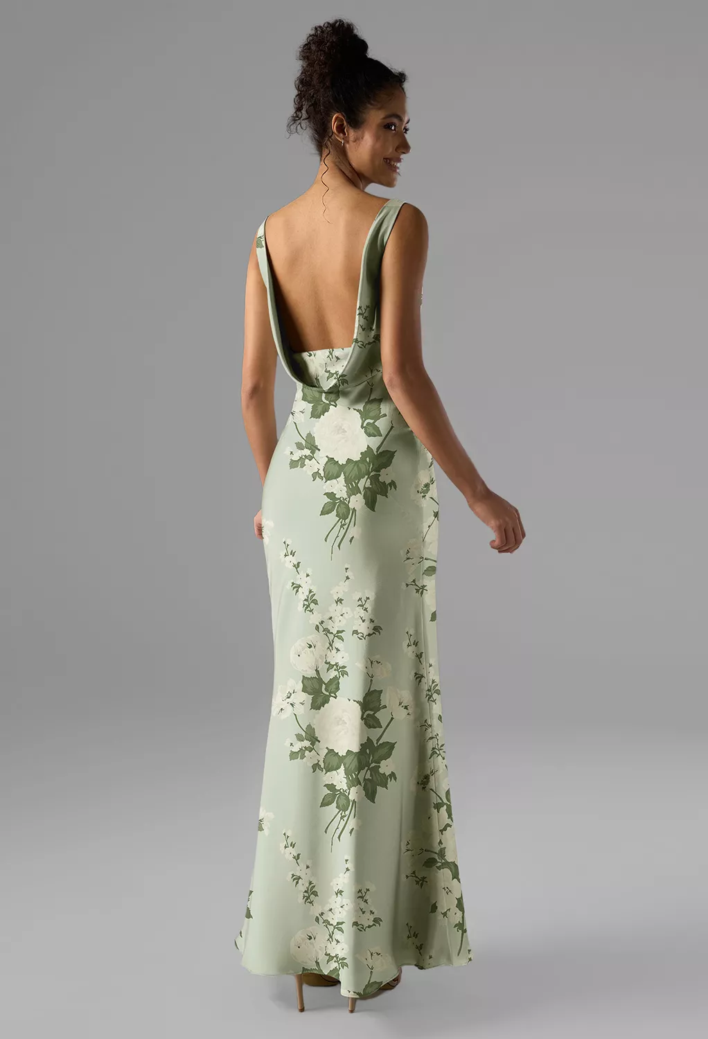 green emerald velvet dress Six Stories Women's Bow One Shoulder Satin Bridesmaid Dress main image 0