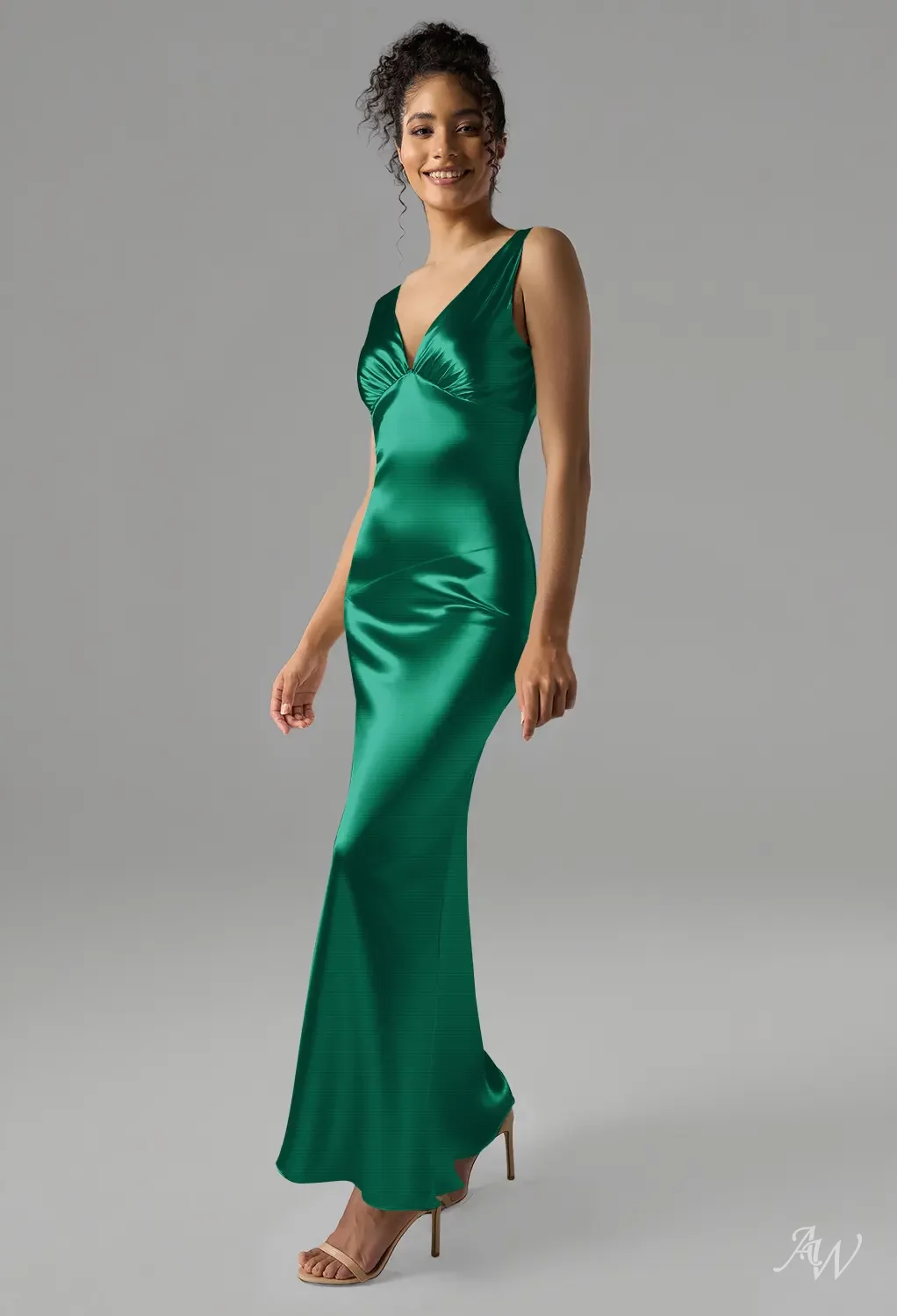 Bridesmaid Dress Rachel Roy Dresses Green AW Rachael Stretch Satin Jolly Green Bridesmaid Dresses