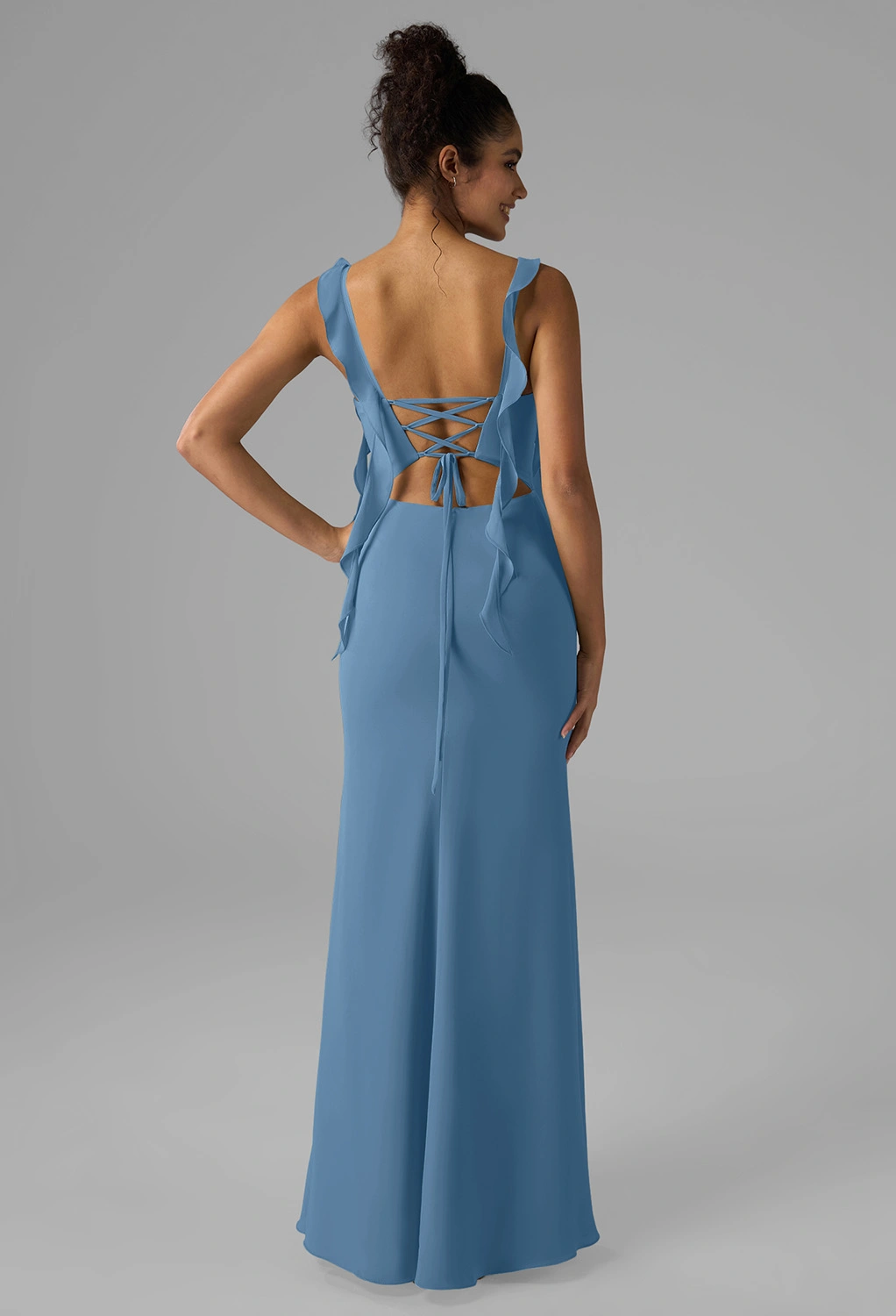 AW Saarah Dusty Blue  Wedding Guest Dresses