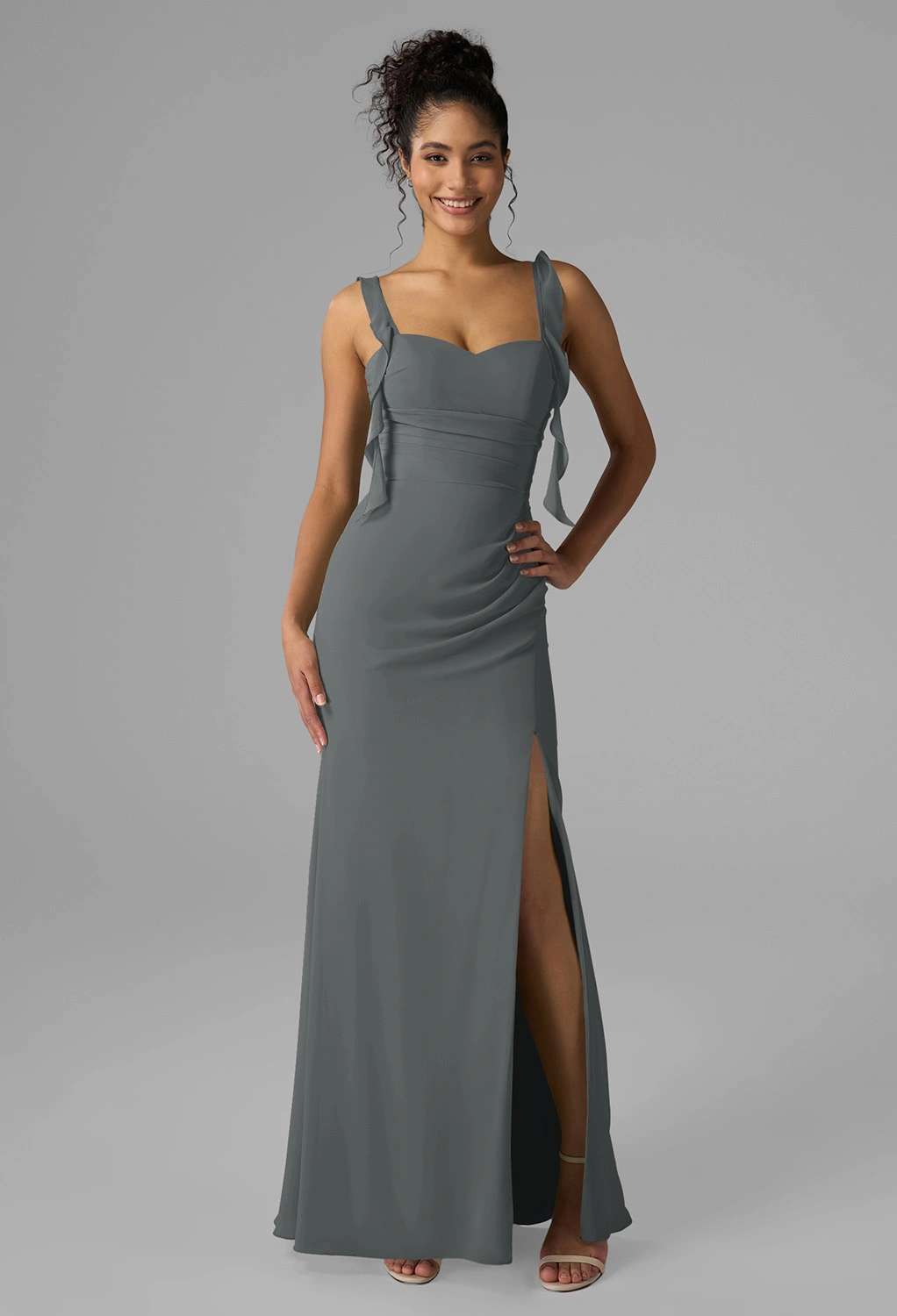 sachin and babi light blue dress Steel Gray Garden Wedding Guest Dresses Page 2