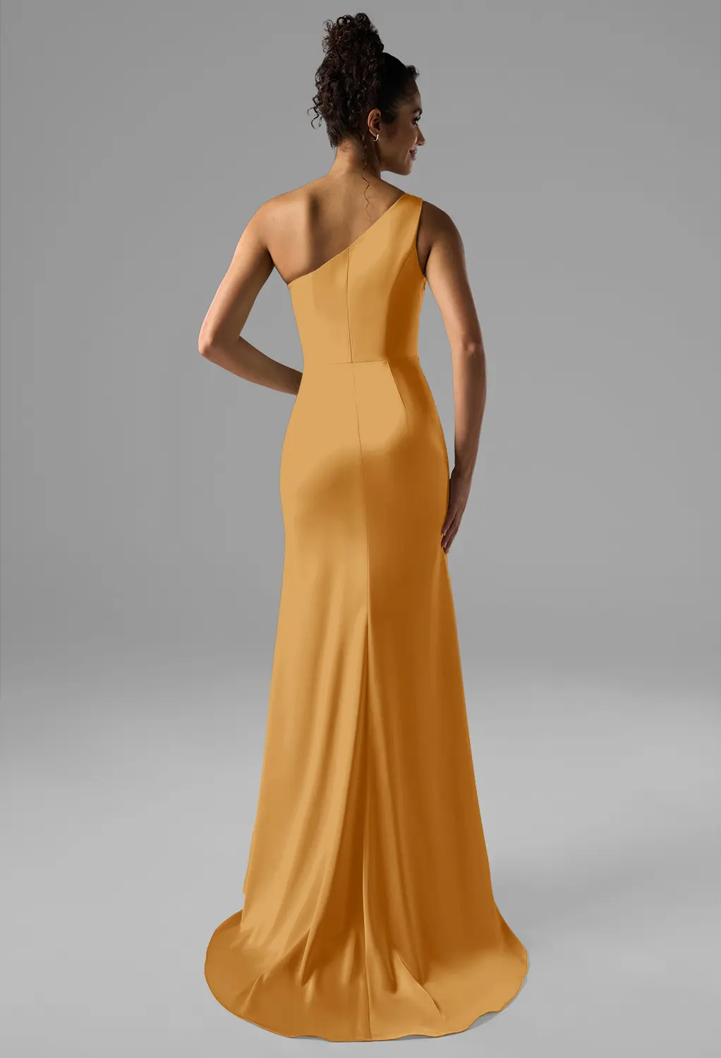 butterscotch yellow bridesmaid dress Azazie Rue
